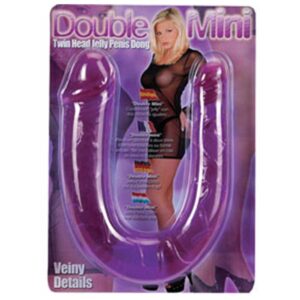 Dildo Double Mini Twin Head Jelly Purple