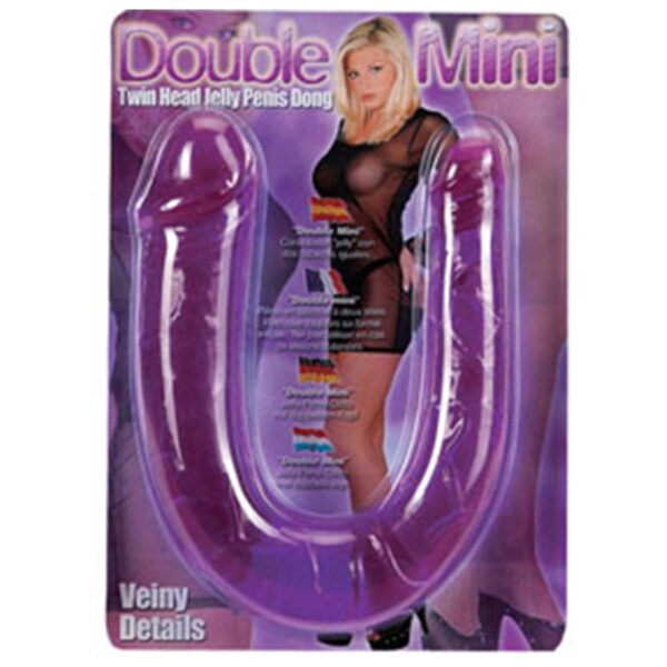 Dildo Double Mini Twin Head Jelly Purple Dildo Double Mini Twin Head Jelly Purple