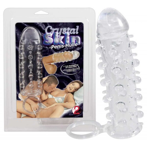 Manson Penis Sleeve Crystal Skin With Ring Manson Penis Sleeve Crystal Skin With Ring