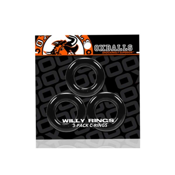 Set 3 Inele Penis Oxballs Willy Rings Black Set 3 Inele Penis Oxballs Willy Rings Black