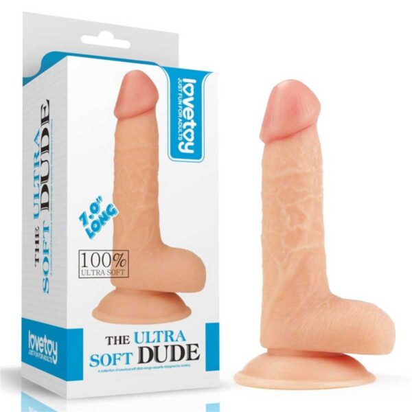 Dildo The Ultra Soft Dude 7 Inch Slim Flesh Dildo The Ultra Soft Dude 7 Inch Slim Flesh
