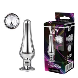Dildo Anal Metalic Silver Pleasure Plug Medium