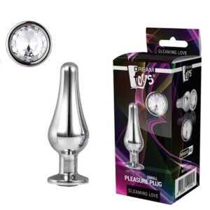 Dildo Anal Metalic Silver Pleasure Plug Small
