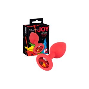 Dildo Anal Colorful Joy Jewel Red Plug Small
