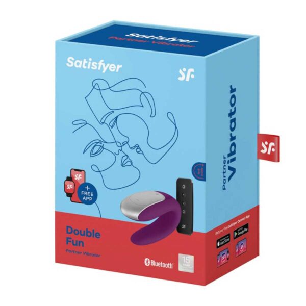 Vibrator Satisfyer Double Fun Violet Vibrator Satisfyer Double Fun Violet