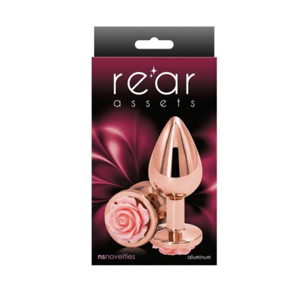 Dildo Anal Metalic Rear Assets Rose Gold Pink Medium Dildo Anal Metalic Rear Assets Rose Gold Pink Medium