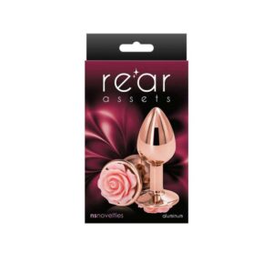 Dildo Anal Metalic Rear Assets Rose Gold Pink Small