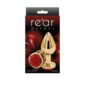 Dildo Anal Metalic Rear Assets Rose Gold Red Medium