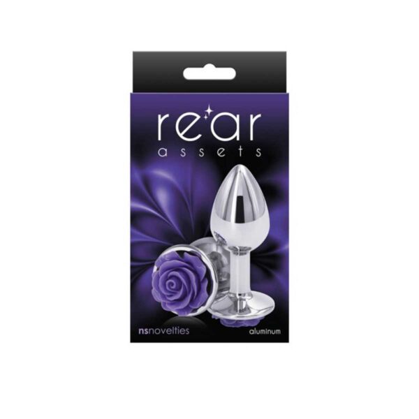 Dildo Anal Metalic Rear Assets Rose Silver Purple Small Dildo Anal Metalic Rear Assets Rose Silver Purple Small