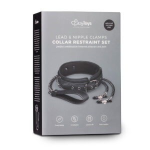 Zgarda Cu Clipsuri Easytoys Lead Nipple Clamps Collar Restraint Set3