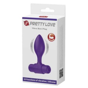 Vibrator Anal Pretty Love Vibra Butt Plug Purple 10 Functii