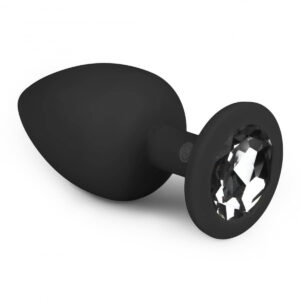 Dildo Anal Silicon ET Diamond Plug Large Black