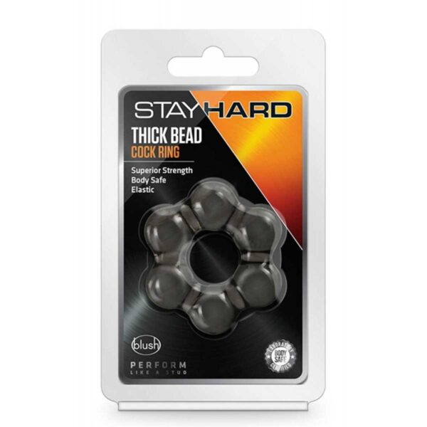 Inel Stay Hard Tick Bead Cock Ring Black Inel Stay Hard Tick Bead Cock Ring Black