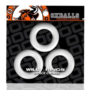 Set 3 Inele Penis Oxballs Willy Rings White