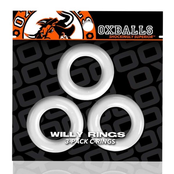 Set 3 Inele Penis Oxballs Willy Rings White Set 3 Inele Penis Oxballs Willy Rings White