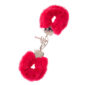 Catuse Din Metal Cu Blanita Furry Cuffs Rosu Siclam