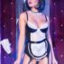 Costum Menajera Maid Corset Set 4152  S/M