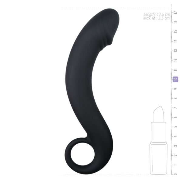 Dildo Anal ET Curved Dong Black Dildo Anal ET Curved Dong Black