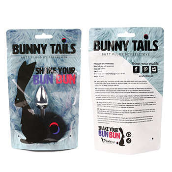 Dildo Anal Metalic Bunny Tails Black Dildo Anal Metalic Bunny Tails Black