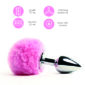 Dildo Anal Metalic Bunny Tails Pink