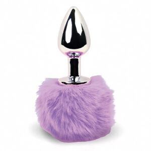 Dildo Anal Metalic Bunny Tails Purple