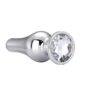 Dildo Anal Metalic Silver Pleasure Plug Large