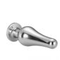 Dildo Anal Metalic Silver Pleasure Plug Large
