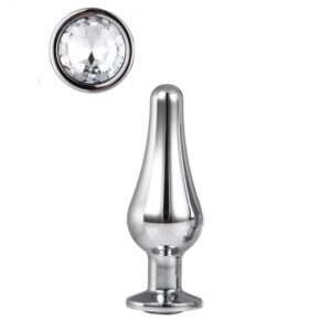 Dildo Anal Metalic Silver Pleasure Plug Medium Dildo Anal Metalic Silver Pleasure Plug Medium