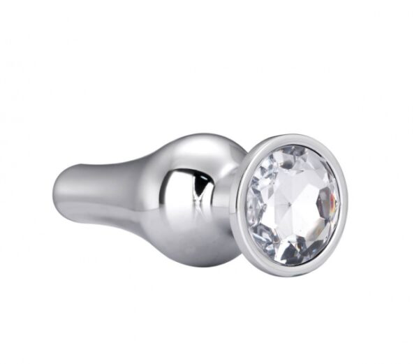 Dildo Anal Metalic Silver Pleasure Plug Medium Dildo Anal Metalic Silver Pleasure Plug Medium