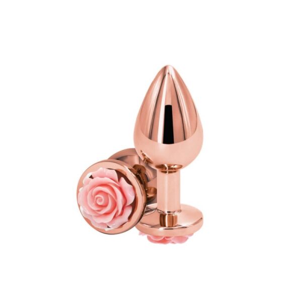 Dildo Anal Metalic Rear Assets Rose Gold Pink Medium Dildo Anal Metalic Rear Assets Rose Gold Pink Medium