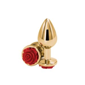 Dildo Anal Metalic Rear Assets Rose Gold Red Medium Dildo Anal Metalic Rear Assets Rose Gold Red Medium