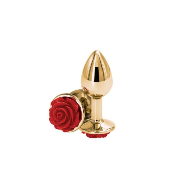 Dildo Anal Metalic Rear Assets Rose Gold Red Small Dildo Anal Metalic Rear Assets Rose Gold Red Small