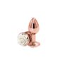 Dildo Anal Metalic Rear Assets Rose Gold White Small