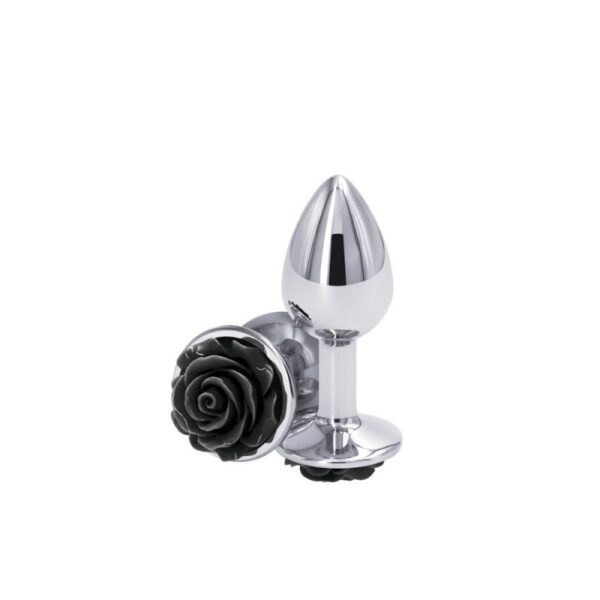 Dildo Anal Metalic Rear Assets Rose Silver Black Small Dildo Anal Metalic Rear Assets Rose Silver Black Small