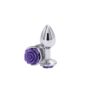 Dildo Anal Metalic Rear Assets Rose Silver Purple Small