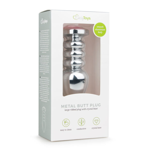 Dildo Anal Metalic Silver Butt Plug No 19 With Diamond Pink Dildo Anal Metalic Silver Butt Plug No 19 With Diamond Pink