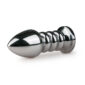 Dildo Anal Metalic Silver Butt Plug No 19 With Diamond Pink