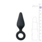 Dildo Anal Silicon ET Pointy Plug Black Small