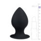 Dildo Anal Silicon ET Round Butt Plug Black Large
