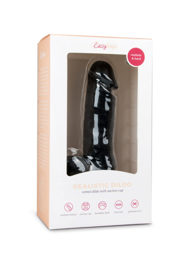 Dildo ET Realistic 17.5 CM Black Dildo ET Realistic 17.5 CM Black