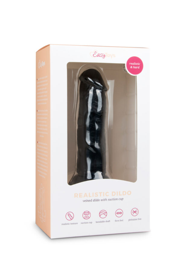 Dildo ET Realistic Veined 15 CM Black Dildo ET Realistic Veined 15 CM Black