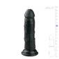 Dildo ET Realistic Veined 15 CM Black