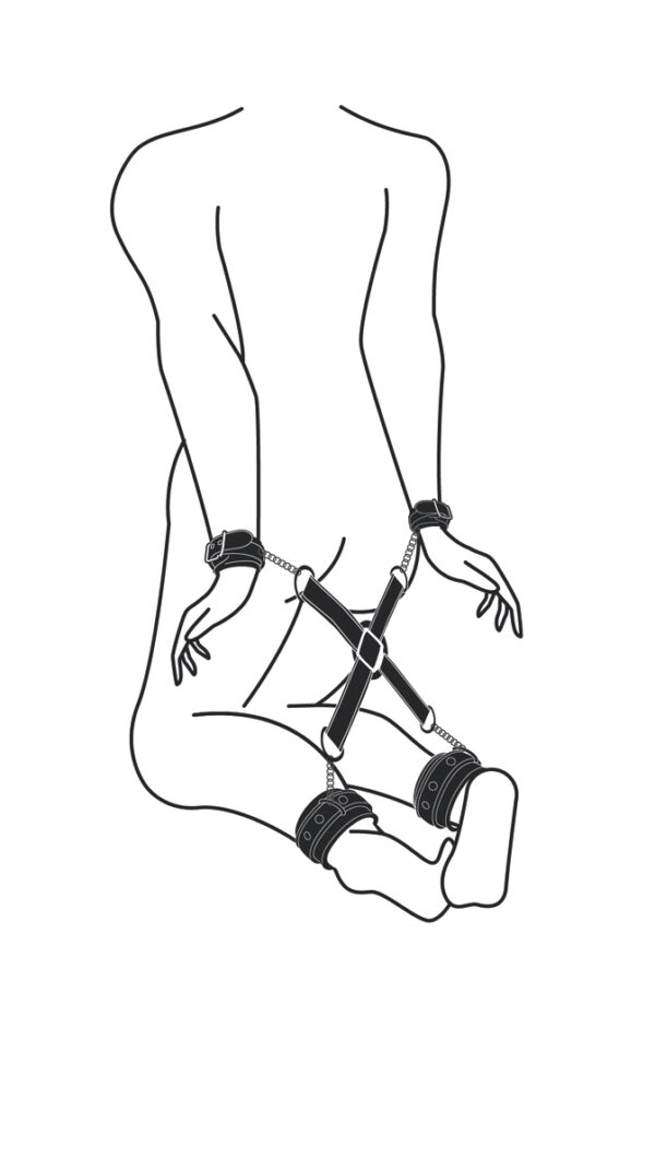 Easytoys Ankle And Wrist Cuffs & Hogtie Set Easytoys Ankle And Wrist Cuffs & Hogtie Set