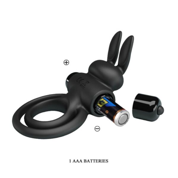 Inel Cu Vibratie Pretty Love Rabbit Double 10 Functii Black Inel Cu Vibratie Pretty Love Rabbit Double 10 Functii Black