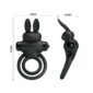 Inel Cu Vibratie Pretty Love Rabbit Double 10 Functii Black