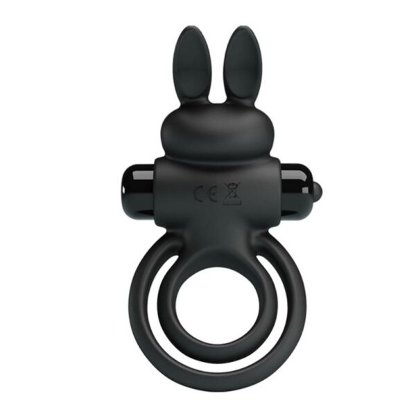 Inel Cu Vibratie Pretty Love Rabbit Double 10 Functii Black Inel Cu Vibratie Pretty Love Rabbit Double 10 Functii Black