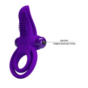 Inel Cu Vibratie Pretty Love Double 10 Functii Purple