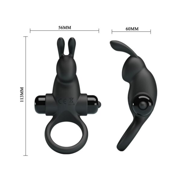 Inel Cu Vibratie Pretty Love Rabbit 10 Functii Black Inel Cu Vibratie Pretty Love Rabbit 10 Functii Black
