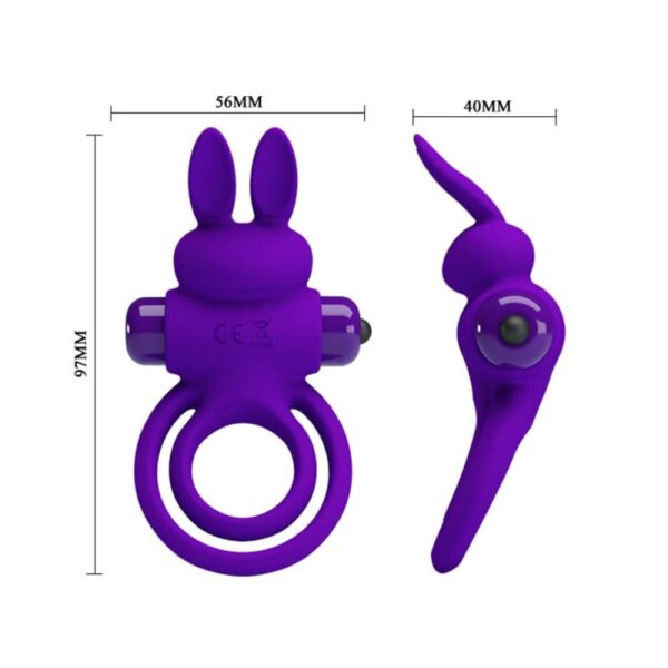 Inel Cu Vibratie Pretty Love Rabbit Double 10 Functii Purple Inel Cu Vibratie Pretty Love Rabbit Double 10 Functii Purple