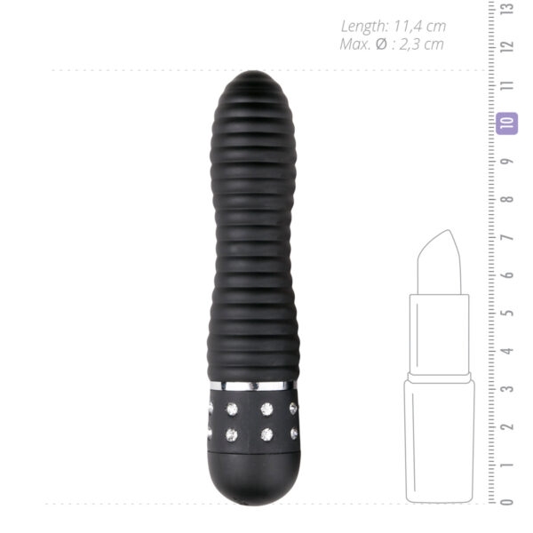 Mini Vibrator ET Diamond Ribbed Black Mini Vibrator ET Diamond Ribbed Black